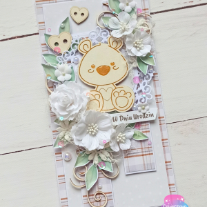 Kartka urodzinowa z misiem