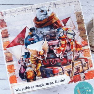 Kartka urodzinowa z motywem Herry'ego Pottera, perso