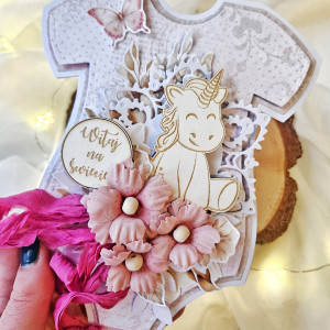 Kartka w kształcie dziecięcego body bodziak 3