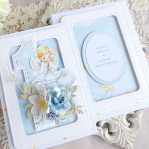 Kartka w pudełku na Roczek i Chrzest 52