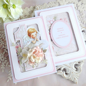 Kartka w pudełku na Roczek i Chrzest 53