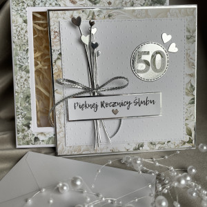Kartka w pudełku z kopertą! Dowolna rocznica ślubu!