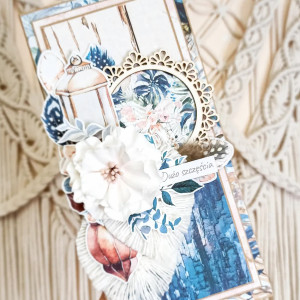 Kartka w stylu Boho z makramą K11