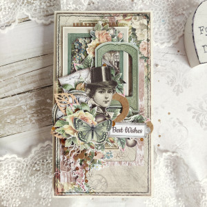 Kartka w stylu steampunk Best wishes