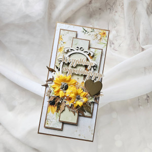 Kartka Wszystkiego najpiękniejszego ze słonecznikami