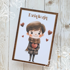 Kartka z chłopcem | Podziękowanie | Dziękuję