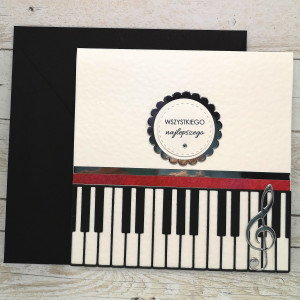 Kartka z motywem pianina 2