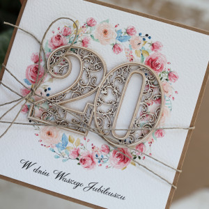 Kartka z okazji 20 rocznicy ślubu - rocznica ślubu
