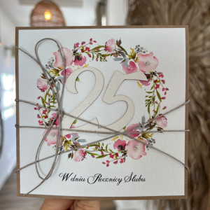 Kartka z okazji 25 rocznicy ślubu - rocznica ślubu KRSP-110