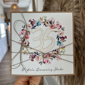 Kartka z okazji 35 rocznicy ślubu - rocznica ślubu KRSZ-012