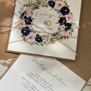 Kartka z okazji 40 rocznicy ślubu - rocznica ślubu KRSZ-018