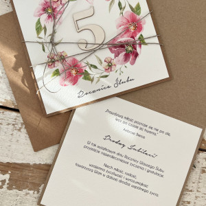 Kartka z okazji 5 rocznicy ślubu - rocznica ślubu KRSZ-055