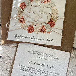 Kartka z okazji 55 rocznicy ślubu - rocznica ślubu KRSZ-198