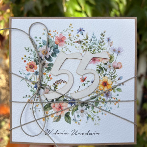 Kartka z okazji 55 urodzin, prezent KUK-003