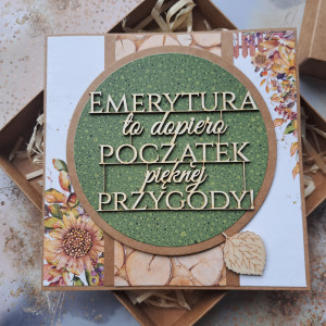 Kartka z okazji emerytury/dla emeryta (pudełko)