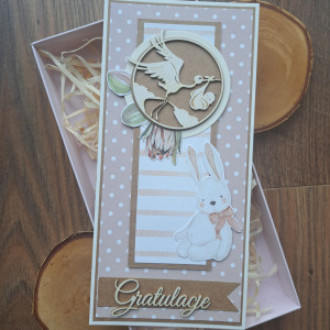 Kartka z okazji narodzin córeczki (w pudełku) 1