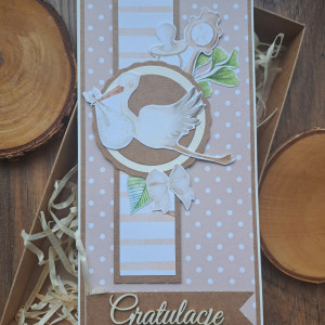 Kartka z okazji narodzin córeczki (w pudełku)