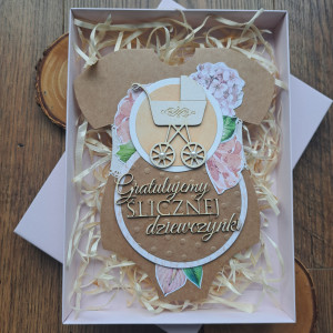 Kartka z okazji narodzin córeczki (w pudełku) 2