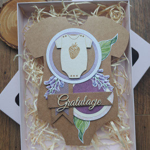 Kartka z okazji narodzin córeczki (w pudełku) 3