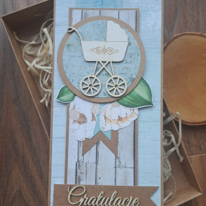 Kartka z okazji narodzin synka (w pudełku) 1