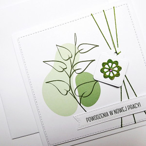 Kartka z okazji nowej pracy minimalistyczna