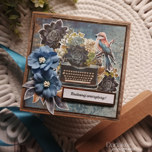 Kartka z okazji przejścia na emeryturę, niebieska, e19