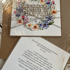 Kartka z okazji przejścia na emeryturę z życzeniami