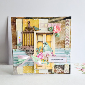 Kartka z ptaszkiem - W dniu Urodzin