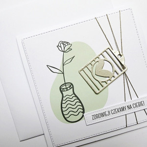 Kartka zdrowiej czekamy na Ciebie handmade