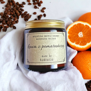 kawa z pomarańczą : świeca sojowa 120ml