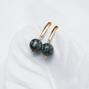 Klasyczne kolczyki pozłacane z Serafinitem