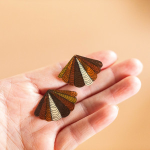 Klipsy muszelki czekoladowe