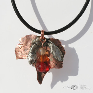 Klonoliść w miedzi i srebrze