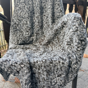 Koc narzuta szary melanż