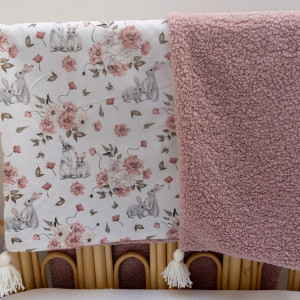 Kocyk bawełna Zajączki   baranek