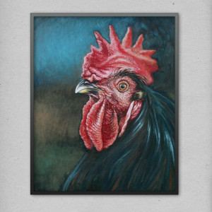 Kogut IV, obraz olejny
