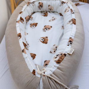 kokon niemowlęcy gniazdo niemowlęce Velvet bambus misie