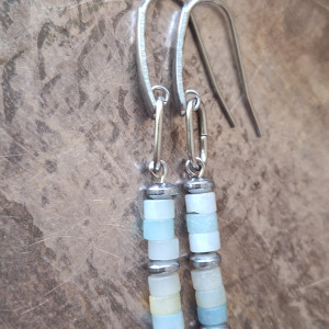 Kolczyki amazonit bigle