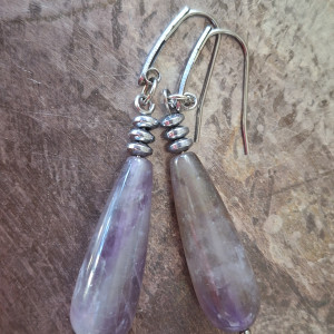 Kolczyki ametyst bigle