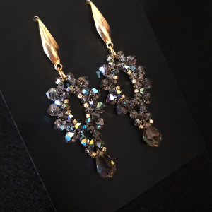 Kolczyki "Black Diamond Glow"