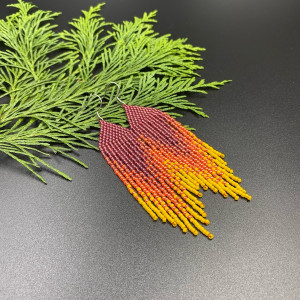 Kolczyki cieniowane - malinowy, pomarańczowy, żółty #998