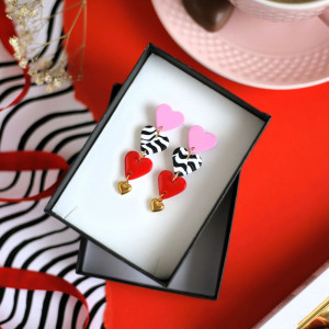 Kolczyki faLOV🩷anie z serduszkami