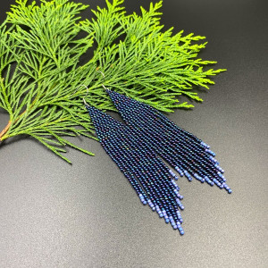 Kolczyki granatowe Metallic Nebula #992