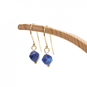 Kolczyki INDRA z Kamieniem naturalnym w złocie.