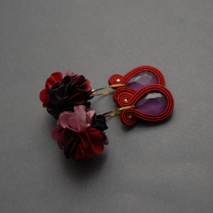 kolczyki / klipsy sutasz z kwiatkiem