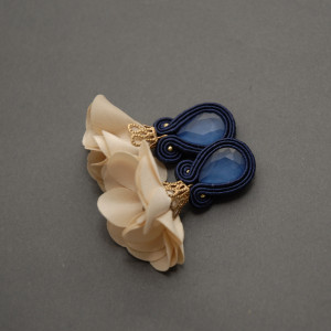 kolczyki /klipsy sutasz z kwiatkiem 128