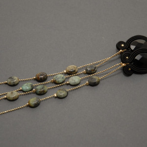 kolczyki / klipsy sutasz z onyksami i turkusami