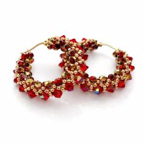 Kolczyki Koła "AURA Siam AB" z Kryształów Preciosa