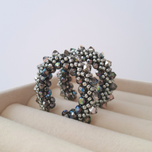 Kolczyki koła "AURA Vitrail Medium" z Kryształów Preciosa i Koralików