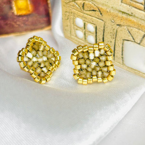 KOLCZYKI KONICZYNKI Z KORALIKÓW MIYUKI